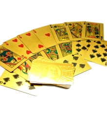 Карты игральные пластиковые «Золото» (9×6×2 см) (10 шт./уп) купить в интернет магазине подарков ПраздникШоп