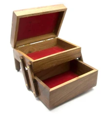 Шкатулка раздвижная розовое дерево (18×12×12.5 см) (7«х5») купить в интернет магазине подарков ПраздникШоп