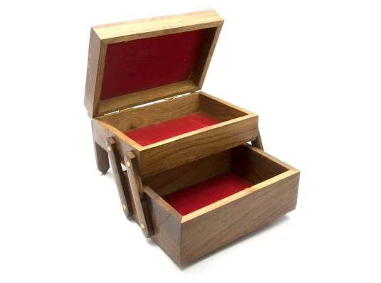 Шкатулка раздвижная розовое дерево (18×12×12.5 см) (7«х5») купить в интернет магазине подарков ПраздникШоп