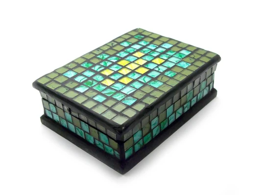 Шкатулка для украшений мозаичная (18×13×5.5 см) купить в интернет магазине подарков ПраздникШоп