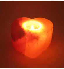 Подсвечник соляной «Сердце»(ch-3) (11.5×11×6 cm) (18 шт. ящ.) (Гималайская соль) купить в интернет магазине подарков ПраздникШоп