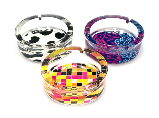 Пепельница стеклянная круглая (G13) (d-13 купить в интернет магазине подарков ПраздникШоп