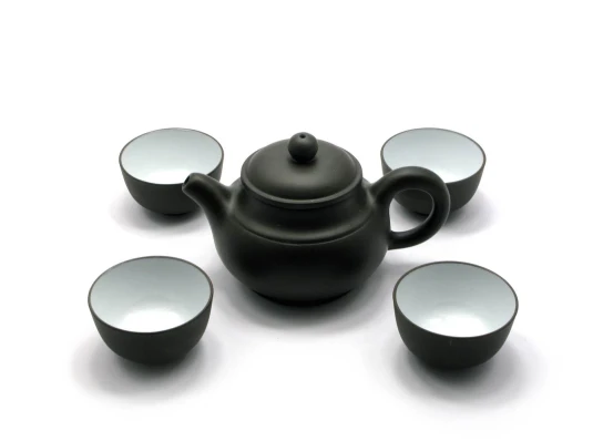 Сервиз глиняный черный (17×18×9.5 см) купить в интернет магазине подарков ПраздникШоп