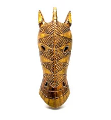 Маска деревянная «Зебра» (9.5×4×27 см) купить в интернет магазине подарков ПраздникШоп