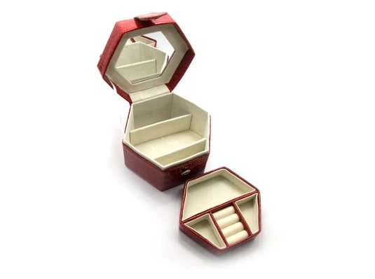 Шкатулка для украшений шестигранная крокодилья кожа (13×14.5×10 см) купить в интернет магазине подарков ПраздникШоп