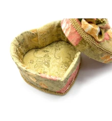 Шкатулка ткань «Сердце» (14×13×10.5 см) купить в интернет магазине подарков ПраздникШоп