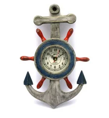 Якорь с часами (33.5×21×4.5 см) купить в интернет магазине подарков ПраздникШоп