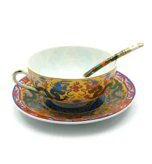 Чашка+блюдце фарфор (150 мл) «Дракон» (h-4.5 см купить в интернет магазине подарков ПраздникШоп