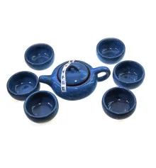 Сервиз керамический синий (Чайник - 200мл купить в интернет магазине подарков ПраздникШоп