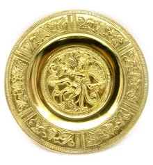 Тарелка настенная бронзовая «Танцующий Шива» (d-14 см) (Wall Plate Natraj 6") купить в интернет магазине подарков ПраздникШоп
