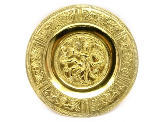 Тарелка настенная бронзовая «Танцующий Шива» (d-14 см) (Wall Plate Natraj 6") купить в интернет магазине подарков ПраздникШоп