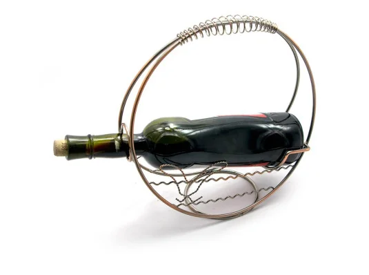 Подставка для бутылки «Корзина» металл (d-27 см) купить в интернет магазине подарков ПраздникШоп