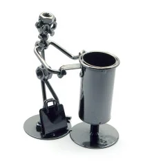 Техно-арт подставка под ручки+визитница «Почта» металл (16.5×14.5×7 см) купить в интернет магазине подарков ПраздникШоп