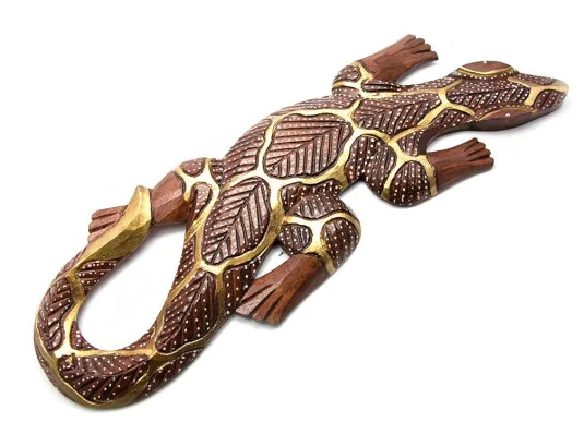 Гекон деревянный (16×2×50 см) купить в интернет магазине подарков ПраздникШоп