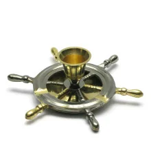 Подсвечник-пепельница «Штурвал» бронза (15×15×5 см) купить в интернет магазине подарков ПраздникШоп