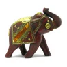 Слон дерев'яний vintage з мідними вставками (h-16 см)