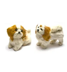 Собака искусственный мех (12.5×15×7.5 см) купить в интернет магазине подарков ПраздникШоп