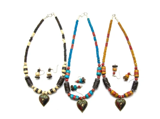 Ожерелье костяное с кулоном и серьгами купить в интернет магазине подарков ПраздникШоп