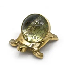 Черепаха бронзовая с янтрами (10×5.5×7 см) купить в интернет магазине подарков ПраздникШоп