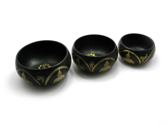 Чаши поющие «Будда» (н-р 3 шт.) (d-11.5 купить в интернет магазине подарков ПраздникШоп