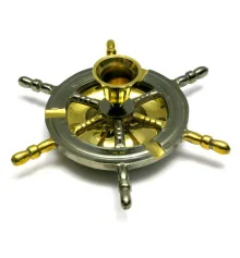 Подсвечник-пепельница «Штурвал» бронза (17×17×6 см) купить в интернет магазине подарков ПраздникШоп