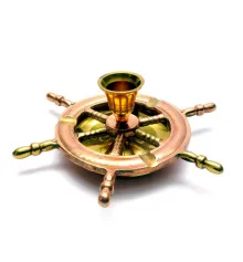 Подсвечник-пепельница «Штурвал» бронза (17×17×6 см) купить в интернет магазине подарков ПраздникШоп
