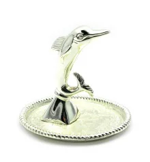 Подставка под кольца «Дельфин» (7×8.5×7.5 см)«Серебро» купить в интернет магазине подарков ПраздникШоп