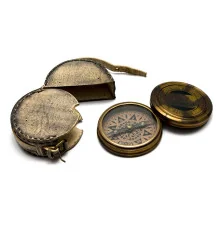 Компас бронза в кожаном чехле «Librurnia warship» (d-8 купить в интернет магазине подарков ПраздникШоп