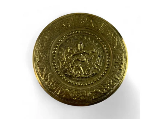 Тарелка настенная бронзовая «Танцующий Шива» (d-18.5 см) купить в интернет магазине подарков ПраздникШоп