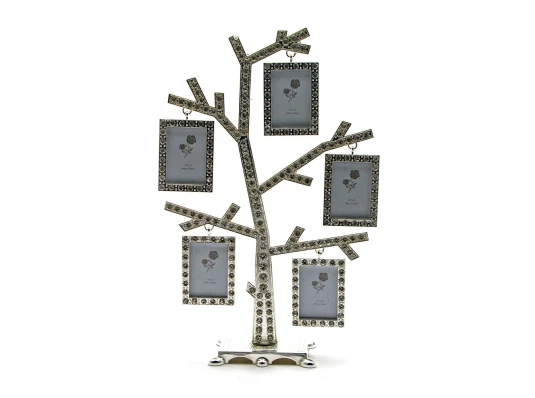 Фоторамка со стразами «Родовое дерево» (5 фото) (23.5×15×5.5 см) купить в интернет магазине подарков ПраздникШоп