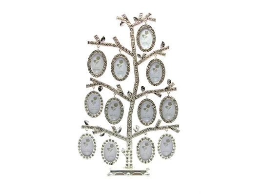 Фоторамка со стразами «Родовое дерево» (12 фото) (29×18×5.5 см) купить в интернет магазине подарков ПраздникШоп