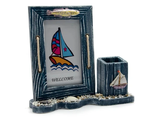 Фоторамка с подставкой для ручек «Море» (20×18.5×6 см) купить в интернет магазине подарков ПраздникШоп