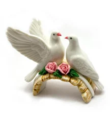 Статуэтка Голуби пара фарфор (10×12×6 см) купить в интернет магазине подарков ПраздникШоп