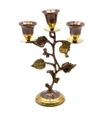 Подсвечник бронзовый на 3 свечи (19.5×13×7 см) купить в интернет магазине подарков ПраздникШоп
