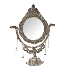 Зеркало настольное «Серебро» диаметр 15 см (41×33×13 см) купить в интернет магазине подарков ПраздникШоп