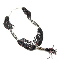 Бусы из бисера с костянными вставками (43 см) купить в интернет магазине подарков ПраздникШоп