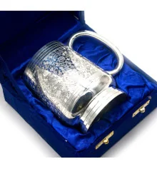 Кружка бронзовая посеребренная 0.5л. (15×15×11 см) купить в интернет магазине подарков ПраздникШоп