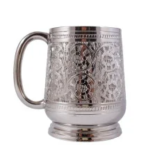 Кружка бронзовая посеребренная 0.5л. (15×15×11 см) купить в интернет магазине подарков ПраздникШоп