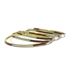 Браслеты медные с костяными вставками (н-р 6 шт.) купить в интернет магазине подарков ПраздникШоп