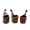 Африканка с корзиной, подставка под ручки (17×8.5×8 см)