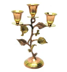 Подсвечник бронзовый на 3 свечи (19.5×13×7 см) купить в интернет магазине подарков ПраздникШоп