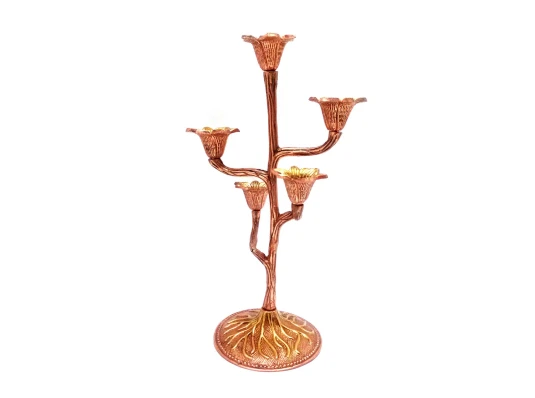 Подсвечник на 5 свечей бронзовый (30×15×12 см) купить в интернет магазине подарков ПраздникШоп