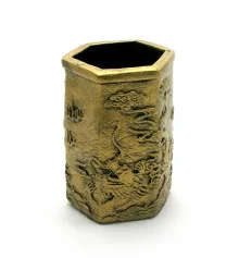 Подставка для ручек «Драконы» под бронзу (11×7×8 см) купить в интернет магазине подарков ПраздникШоп