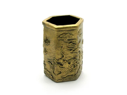 Подставка для ручек «Драконы» под бронзу (11×7×8 см) купить в интернет магазине подарков ПраздникШоп