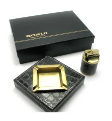 Подарочный набор (Пепепельница с зажигалкой) (21×15.5×5 см) купить в интернет магазине подарков ПраздникШоп