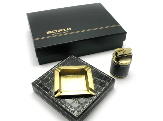 Подарочный набор (Пепепельница с зажигалкой) (21×15.5×5 см) купить в интернет магазине подарков ПраздникШоп