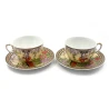 Сервиз фарфор сердце (2JBS126) 2 чашки +2 блюдца «Гейша» (210 мл) (h-6 см,d-10 см,d блюдца-15 см)