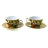 Сервиз фарфор сердце (2JBS140) 2 чашки +2 блюдца «Гейша» (210 мл) (h-6 см,d-10 см,d блюдца-15 см)
