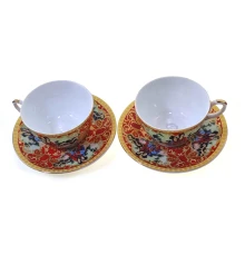 Сервиз фарфор сердце (2JBS108-1) 2 чашки +2 блюдца «Красный» (210 мл) купить в интернет магазине подарков ПраздникШоп