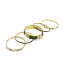 Браслеты медные с камнями (н-р 5 шт.) (d-7 см) купить в интернет магазине подарков ПраздникШоп